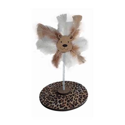 Brinquedo Arranhador Hello Pet Leão com Penas para Gatos U