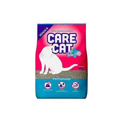 Areia Higiênica Carecat Perfumada para Gatos 4kg