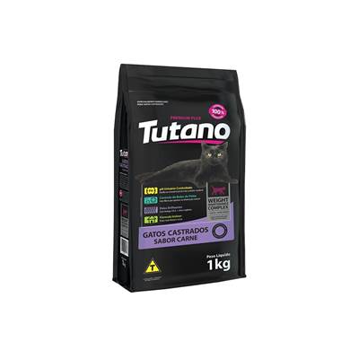 Ração Tutano para Gatos Castrados Sabor Carne 3kg