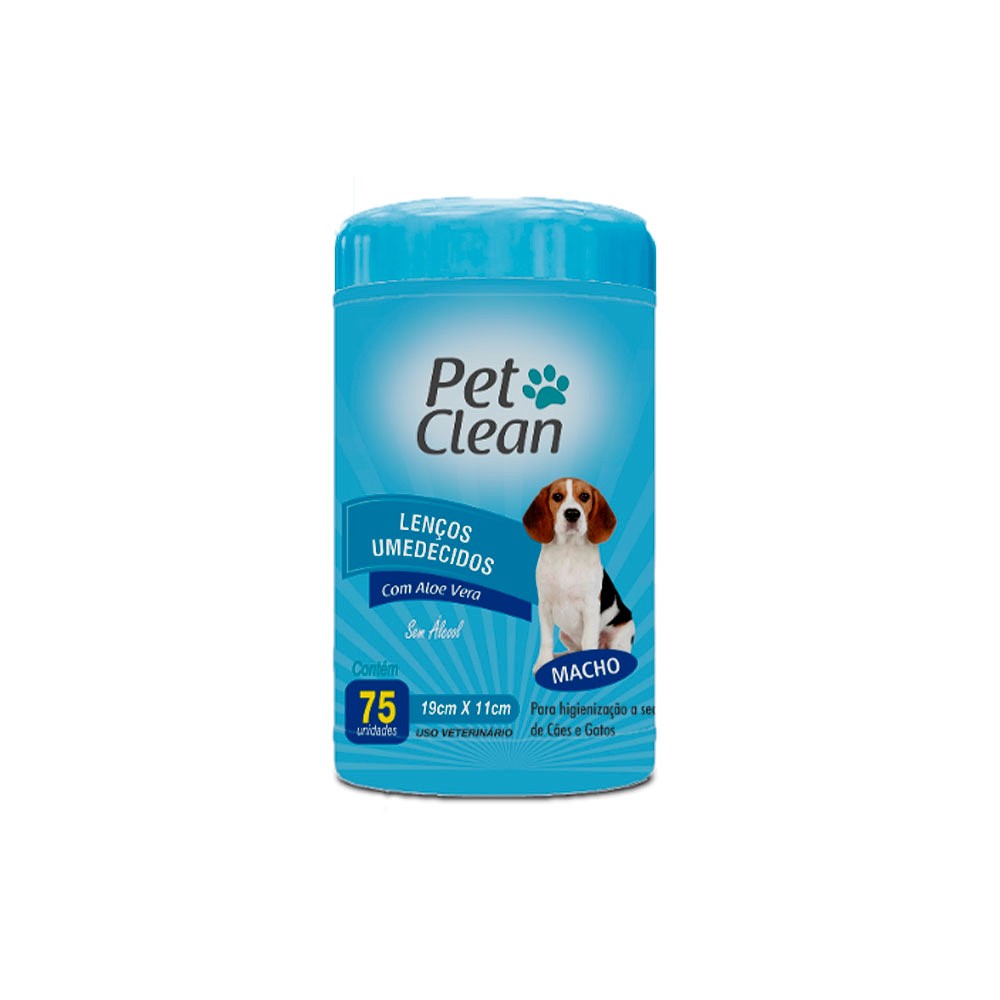 Lenços Umedecidos Pet Clean Macho 
