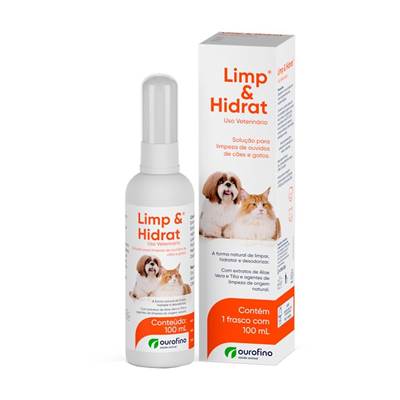 Solução para Limpeza de Ouvidos Limp & Hidrat para Cães e Gatos 100ml