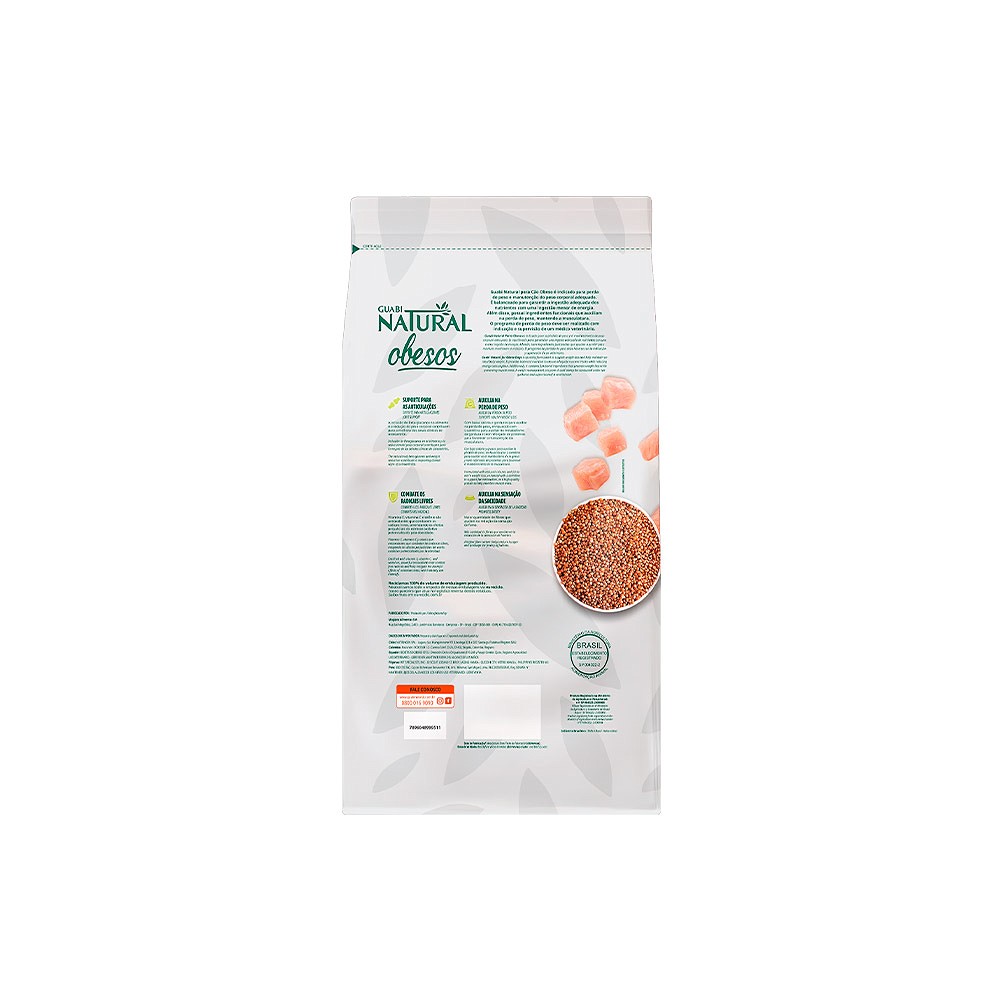 Ração Guabi Natural Obesos para Cães Adultos sabor Frango