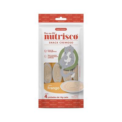 Snack Nutrisco Cremoso para Gatos sabor Frango 56g