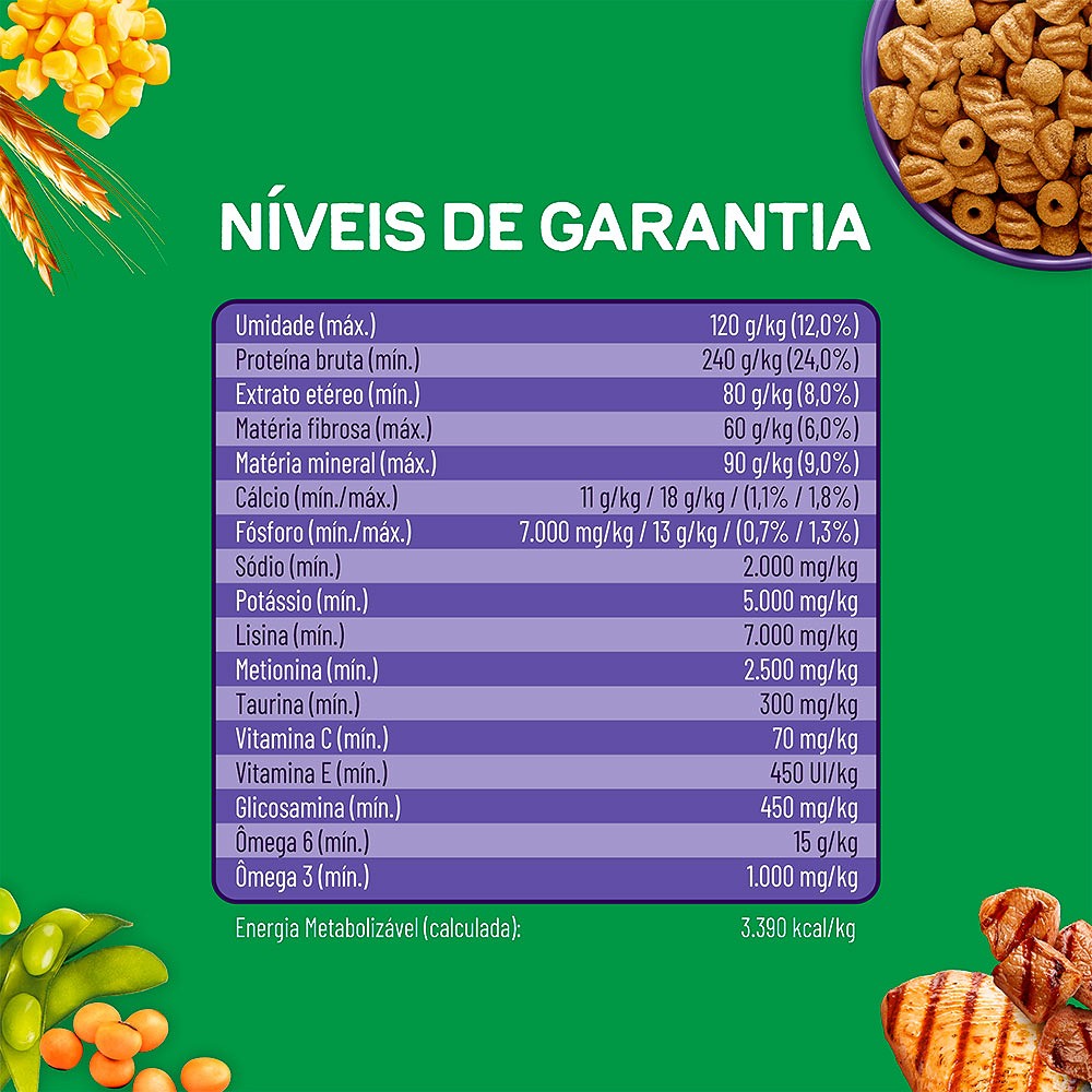 Ração Dog Chow Nutrição Reforçada para Cães Sêniors Sabor Carne, Frango e Arroz