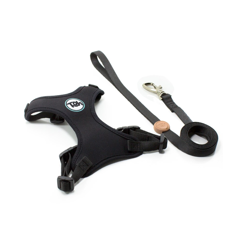 Peitoral com Guia Neo Black para Gatos