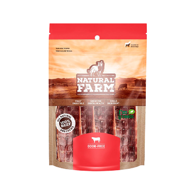 Osso Esôfago 6 Jerky com 10 Unidades para Cães Natural Farm 10 unidades