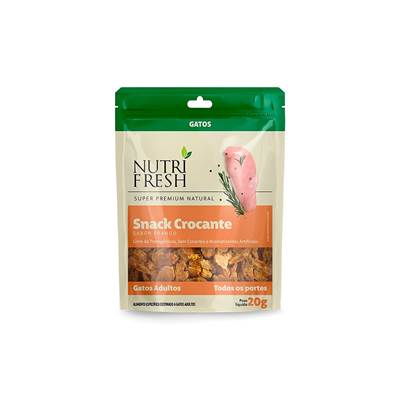 Snack Crocante Nutrifresh para Gatos Adultos sabor Frango 20g