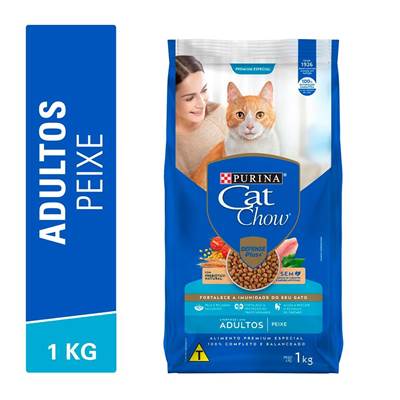 Ração Cat Chow para Gatos Adultos sabor Peixe 1kg