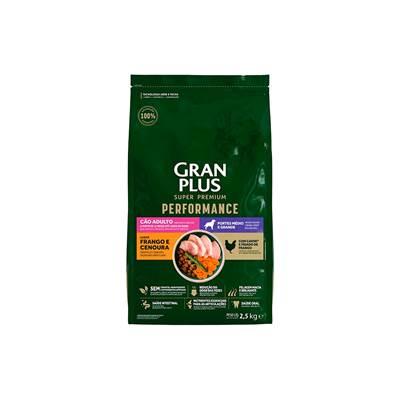 Ração GranPlus Performance para Cão Adulto de Porte Médio e Grande Sabor Frango e Cenoura 15kg