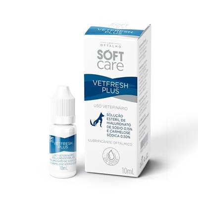 Colírio Soft Care Vetfresh Plus para Cães e Gatos