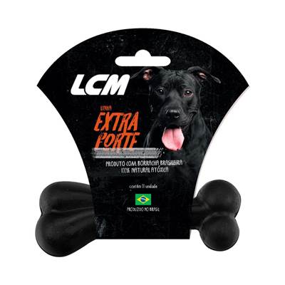 Brinquedo Osso Borracha Extra Forte LCM para Cães U
