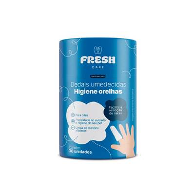 Dedal Limpa Orelhas Fresh Care para Cães 30 unidades