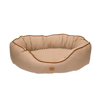 Cama Lisa Oval Sarja para Cães e Gatos Caqui G