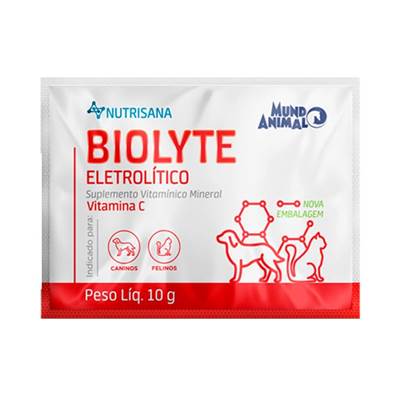 Suplemento Mundo Animal Nutrisana Biolyte Eletrolítico para Cães Sachê 10g