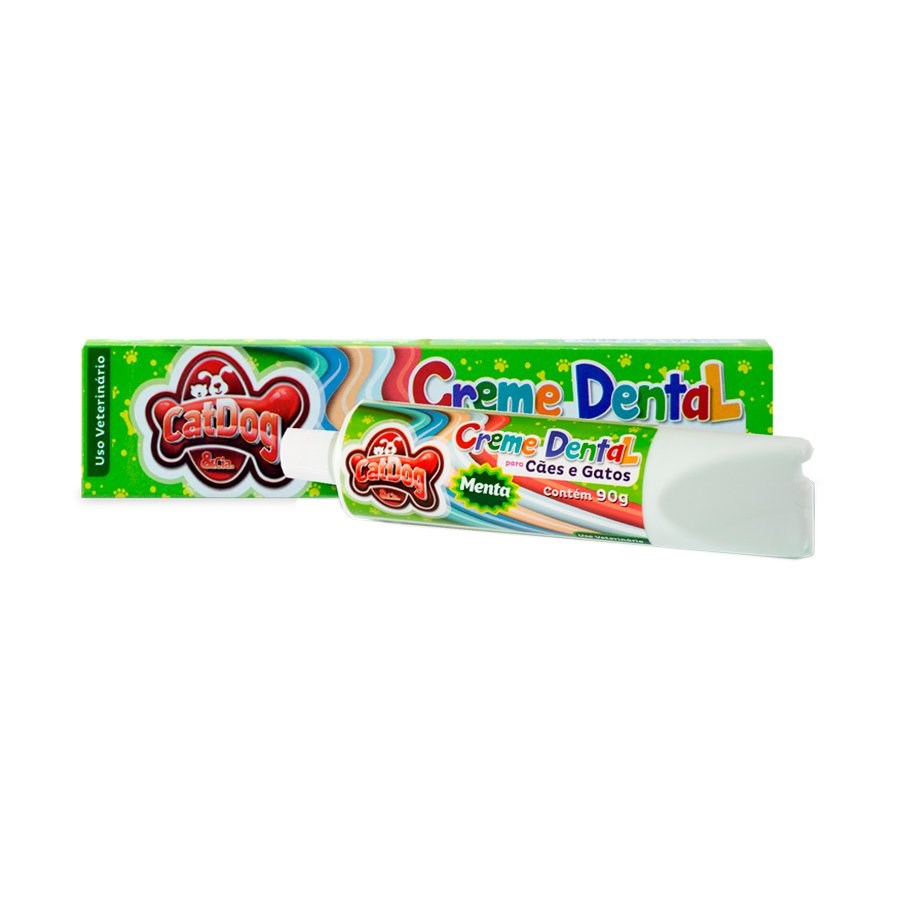 Creme Dental Cat Dog para Cães e Gatos Caixa sabor Menta