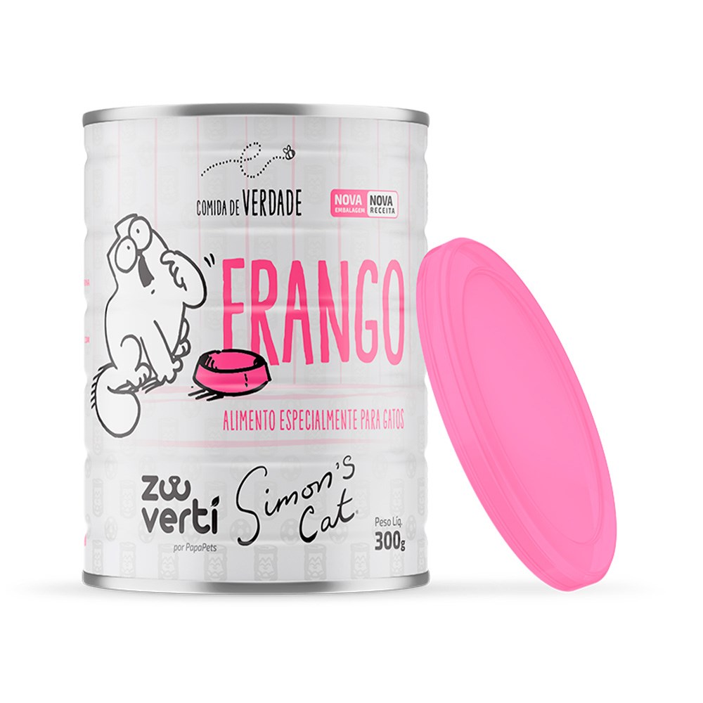 Alimento Natural Zooverti Simon's Cat para Gatos Sabor Frango