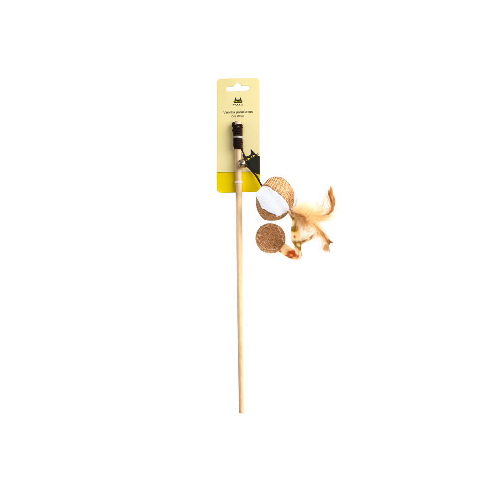Brinquedo Fuzz para Gatos Varinha de Bola de Praia Rústica