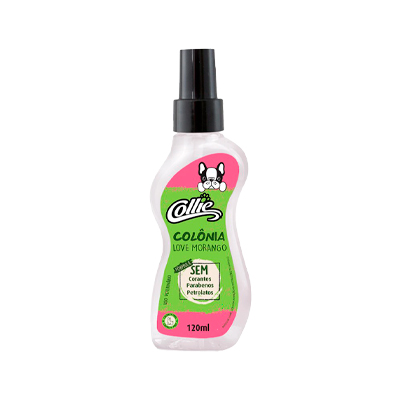 Colônia Collie Vegano Love Morango para Cães e Gatos 120ml