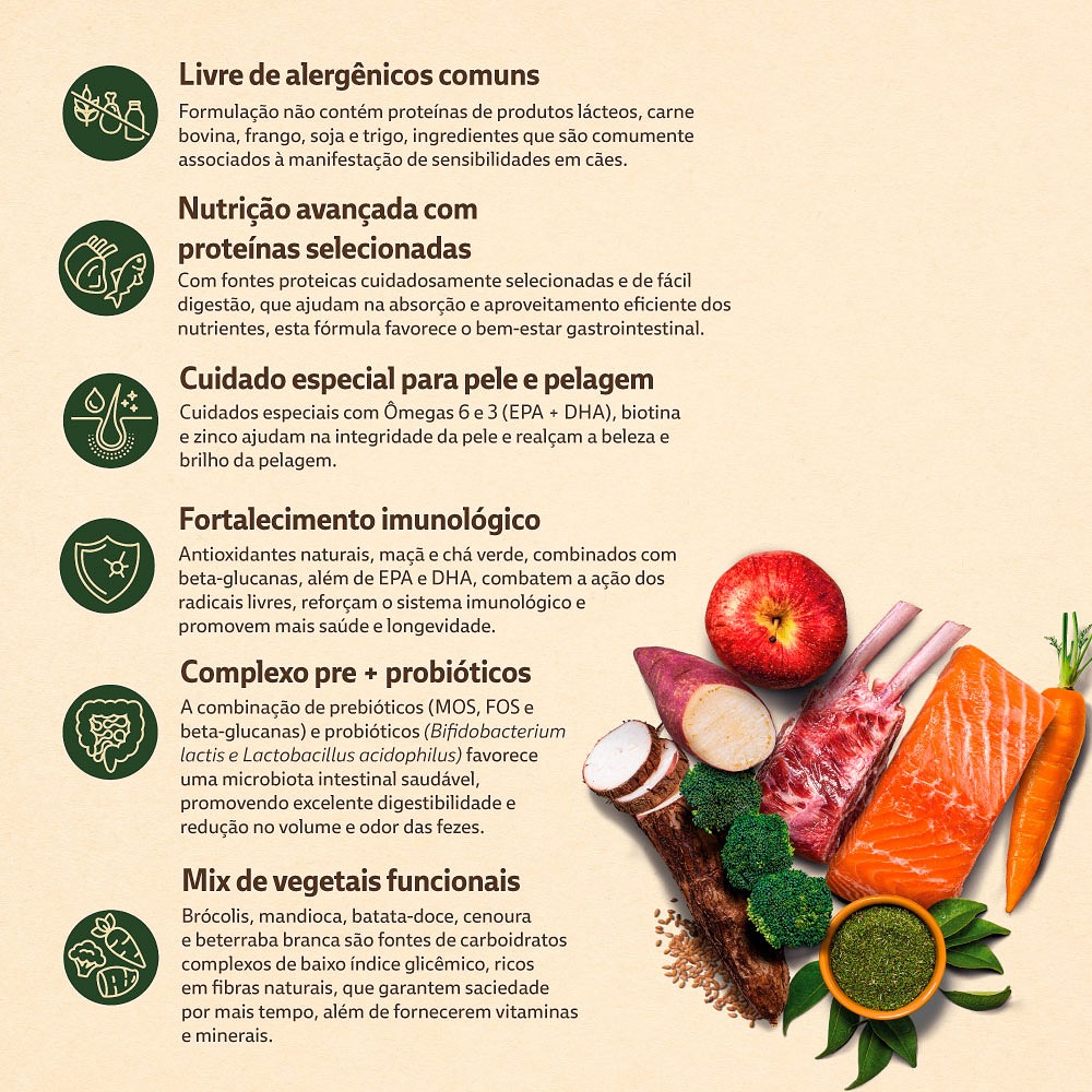 Ração Quatree Supreme Dermasense para Cães Adultos de Porte Pequeno sabor Cordeiro e Salmão