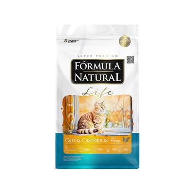 Ração Fórmula Natural Life para Gatos Adultos Castrados Sabor Frango 1kg