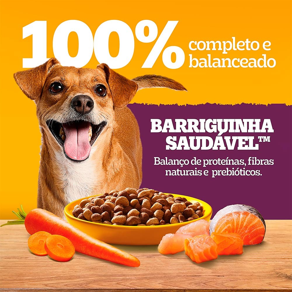 Ração Pedigree Barriguinha Saudável para Cães Adultos de Raças Pequenas e Minis sabor Peru