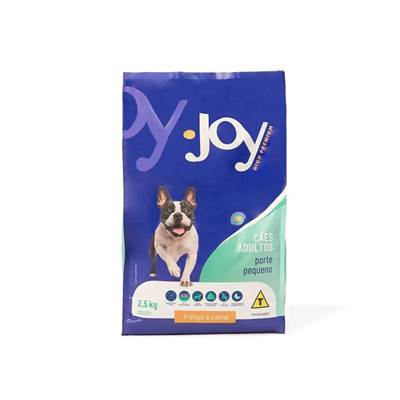 Ração Joy High Premium Cães Adultos Raças Pequenas Frango e Carne