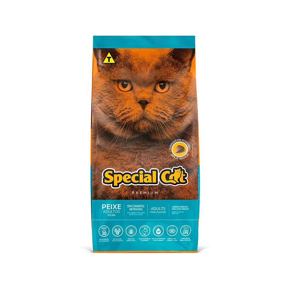 Ração Special Cat para Gatos Adultos Sabor Peixe 