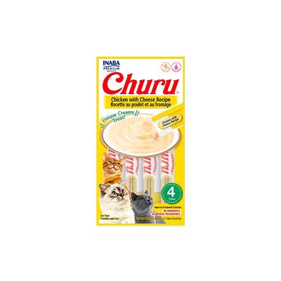 Petisco Cremoso Churu para Gatos sabor Galinha com Queijo 56g