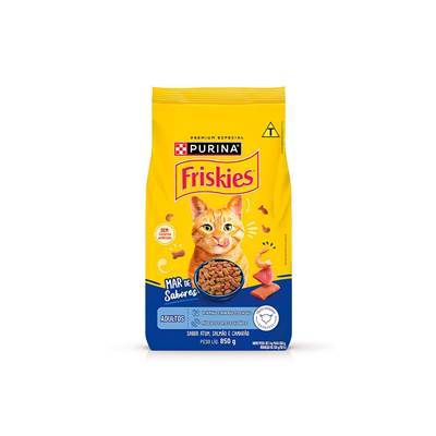 Ração Friskies Mar de sabores para Gatos Adultos sabor Atum, Salmão e Camarão 2,5kg