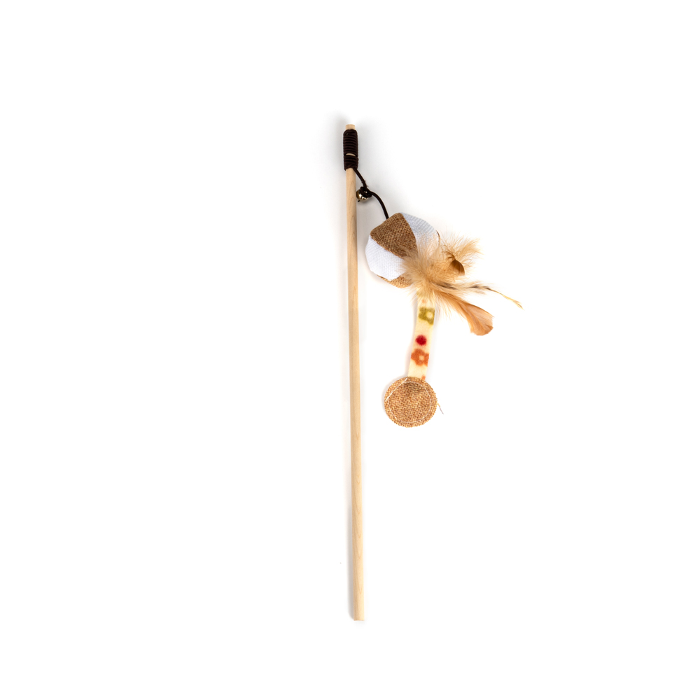 Brinquedo Fuzz para Gatos Varinha de Bola de Praia Rústica