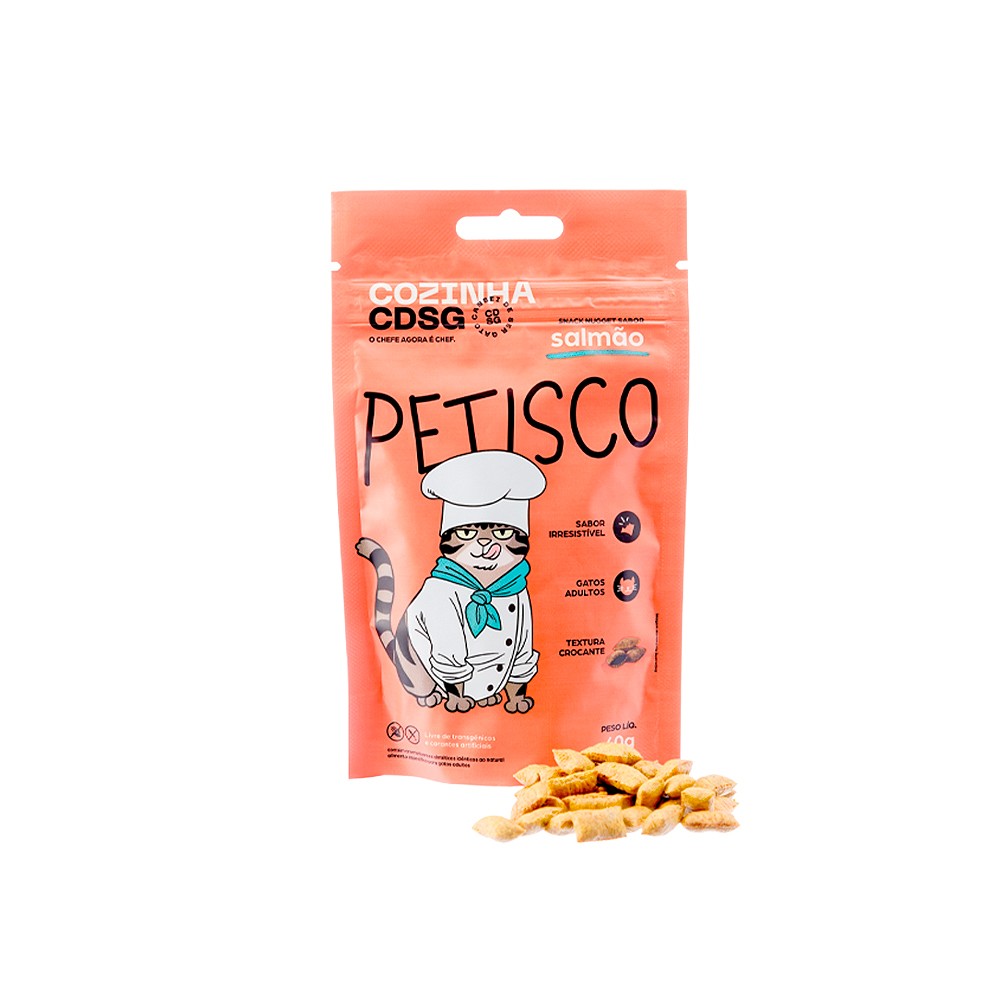 Snack Nugget Cansei de Ser Gato sabor Salmão