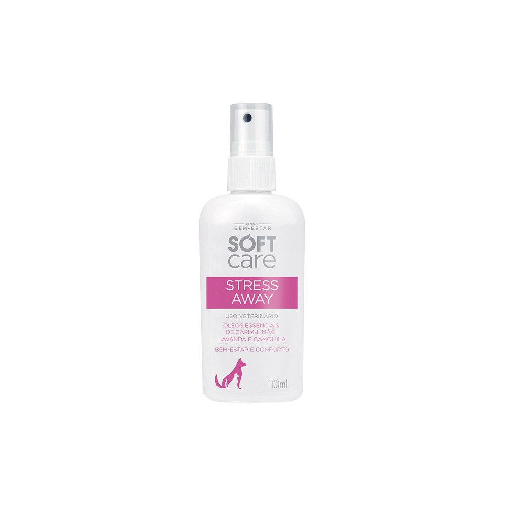 Spray Calmante Soft Care Stress Away para Cães e Gatos