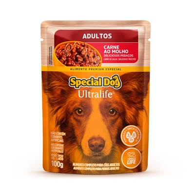 Ração Úmida Special Dog Ultralife para Cães Adultos Sabor Carne ao Molho