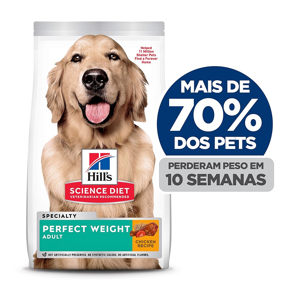 Ração Hill's Science Diet Peso Perfeito para Cães Adultos sabor Frango