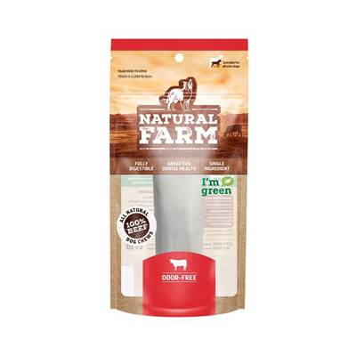 Osso Tubinho Branco Bacon e Queijo para Cães Natural Farm 1 unidade