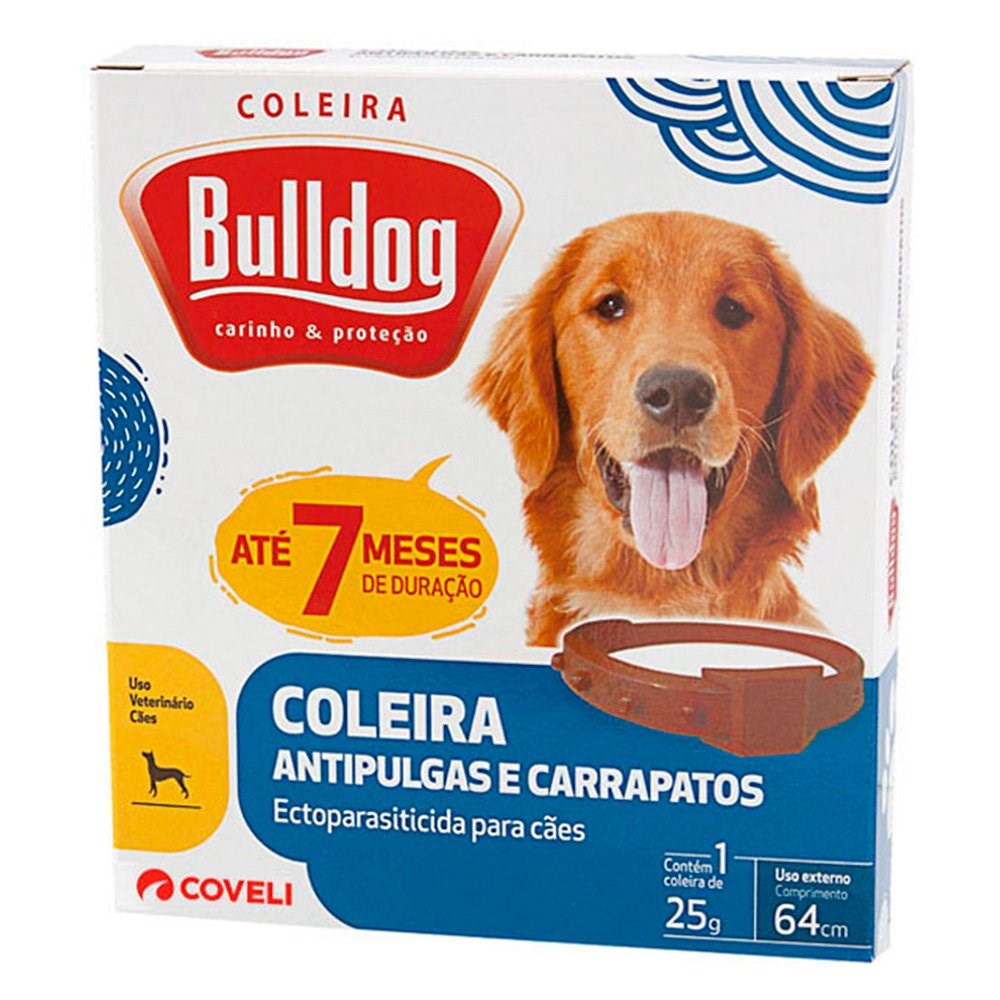 Coleira Antiparasitária Bulldog para Cães