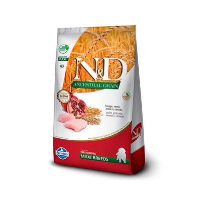 Ração N&D Ancestral para Cães Filhotes de Raças Grandes sabor Frango e Romã 10,1kg