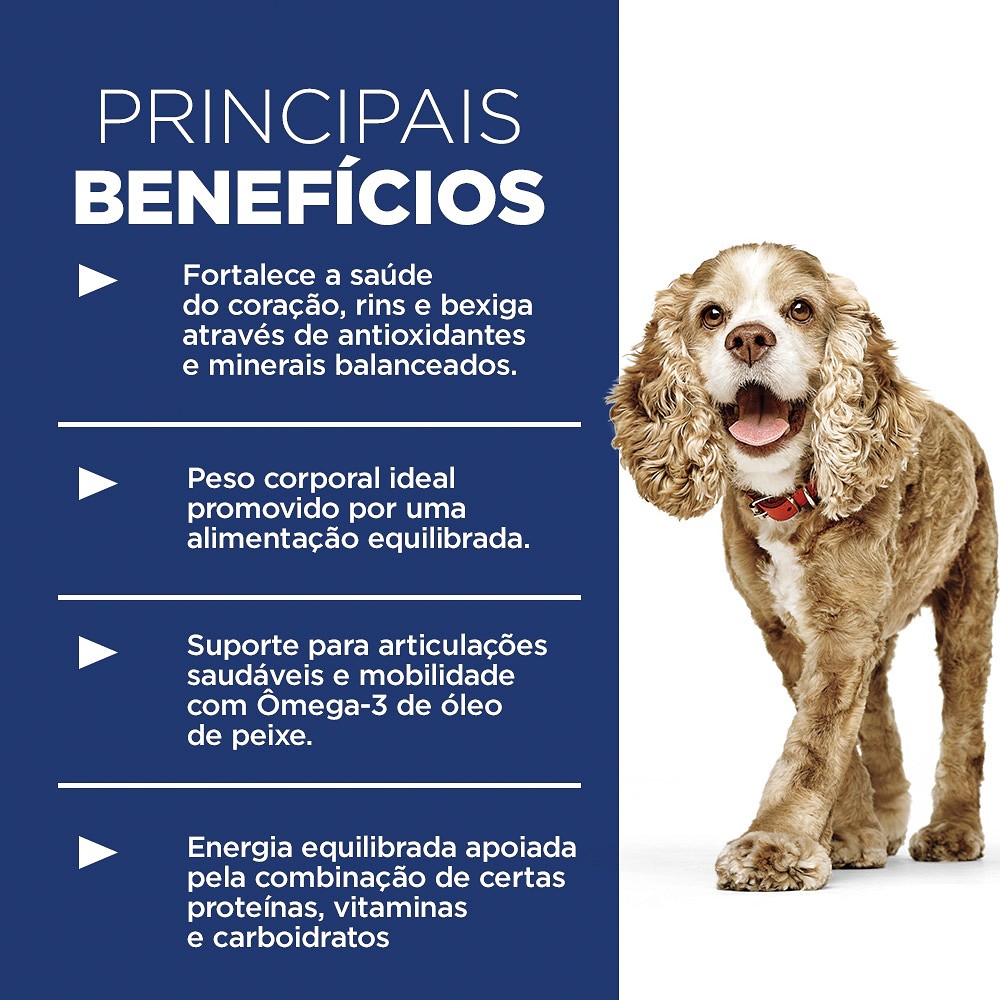 Ração Hill's Science Diet 11+ para Cães Adultos de Porte Pequeno e Mini 