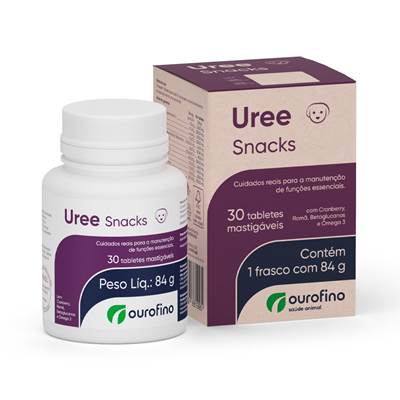 Suplemento Alimentar Ourofino Uree Snacks para Cães 30 tabletes