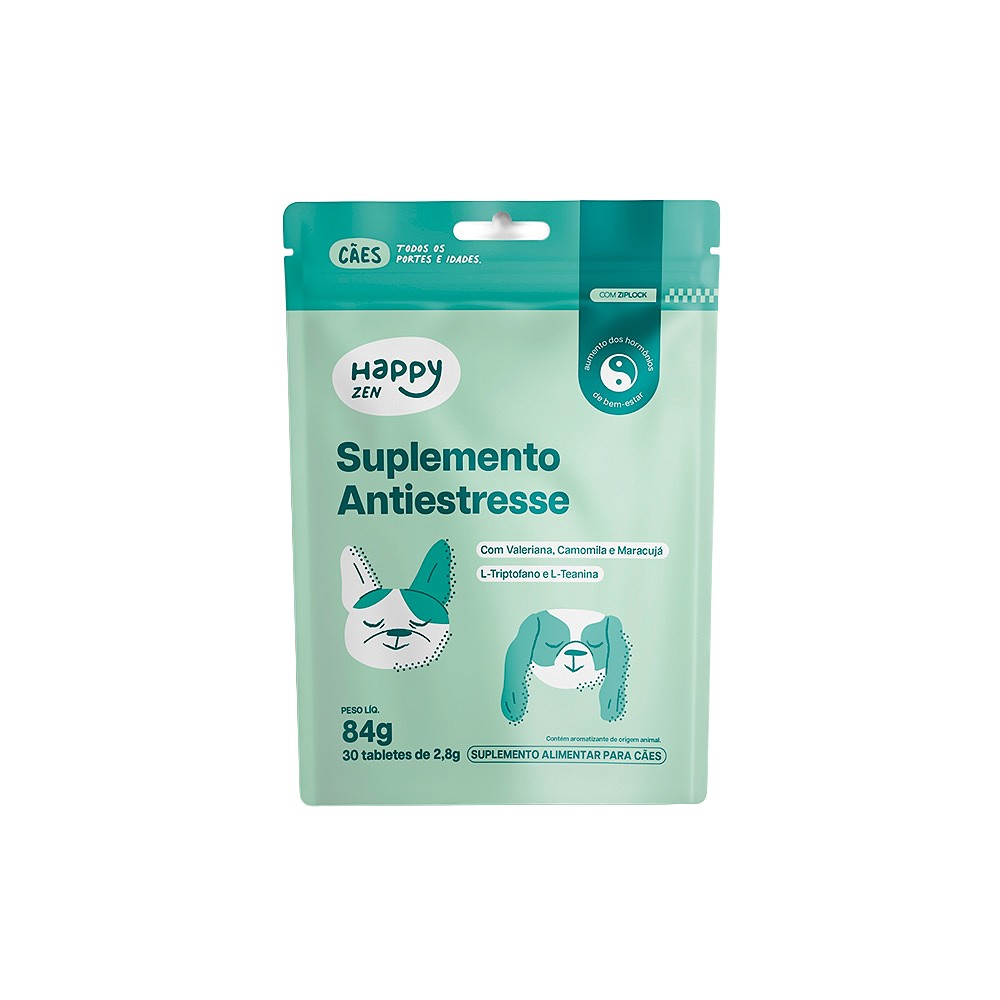 Suplemento Happy Zen Antiestresse para Cães 