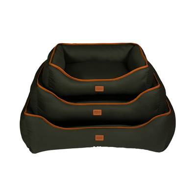 Cama Urban Puppy Retangular Confort Sarja Lisa Musgo para Cães e Gatos G