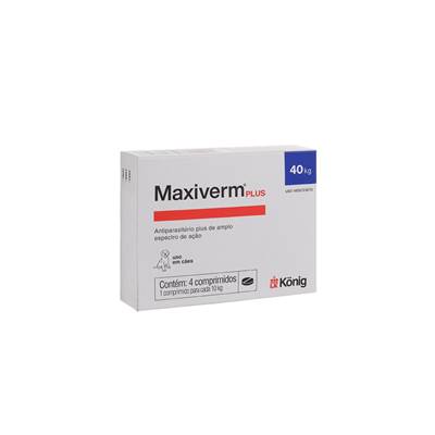 Antiparasitário Konig Maxi Verm Plus para Cães 4 comprimidos