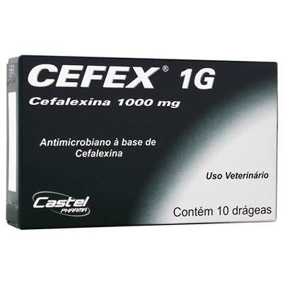 Antibiótico Castel Pharma Cefex 1000mg 10 comprimidos