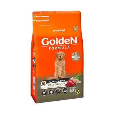 Ração Golden Fórmula para Cães Adultos sabor Carne & Arroz