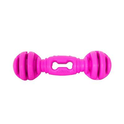 Brinquedo Furacão Pet Halteres de Borracha Maciça Especial Rosa para Cães 1