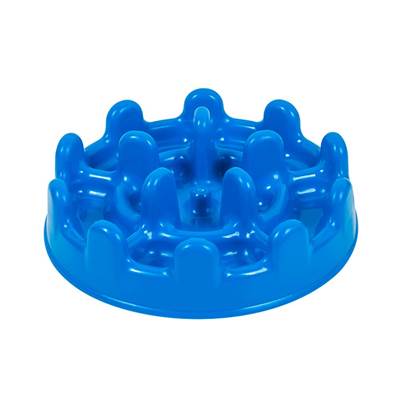 Comedouro Lento e Funcional Pet Games PetFit Azul para Cães e Gatos P