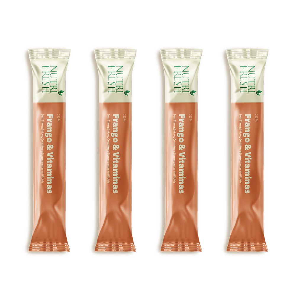 Petisco Cremoso Nutrifresh Creamy Treats para Gatos sabor Frango e Vitaminas