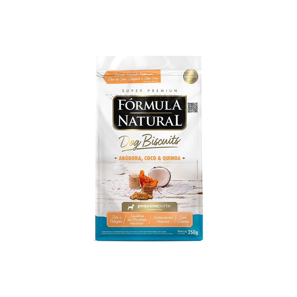 Biscoito Fórmula Natural Dog Biscuits para Cães Adultos de Pequeno Porte sabor Abóbora