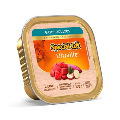 Ração Úmida Special Cat para Gatos Adultos Sabor Patê de Carne 100g