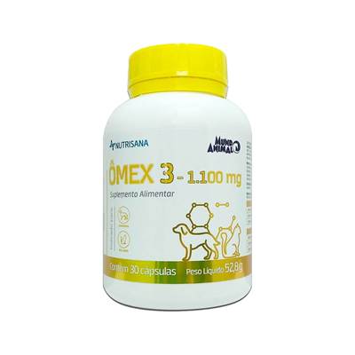 Suplemento Nutrisana Ômex 3 1100 Mg para Cães e Gatos 30 cápsulas